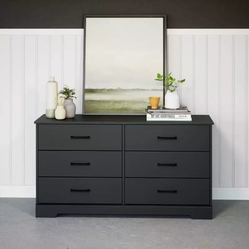 Prepac Rustic Ridge Farmhouse 6 Drawer Bedroom Dresser