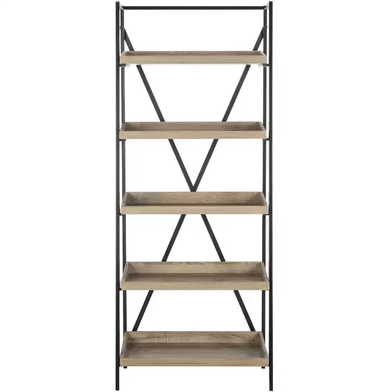 Joel Etagere - FOX4272 - Light Brown/Black - Safavieh Couture