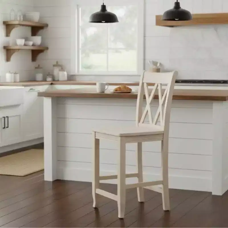 Double X Back Counter Height Barstool