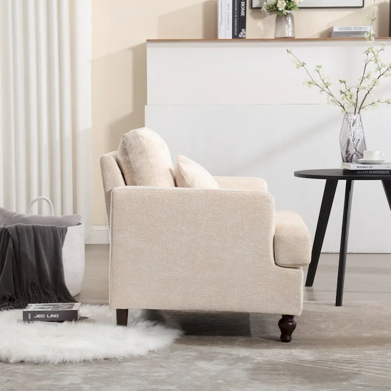Wooden Frame Armchair, Modern Accent Chair Lounge Chair