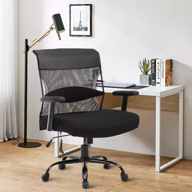 FDW Office Chair 500lbs Big and Tall Wide Seat Computer Chair, Black