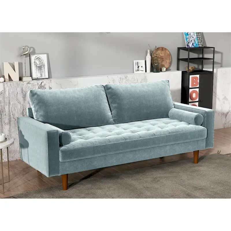 Velvet Mid-century Style Sofa