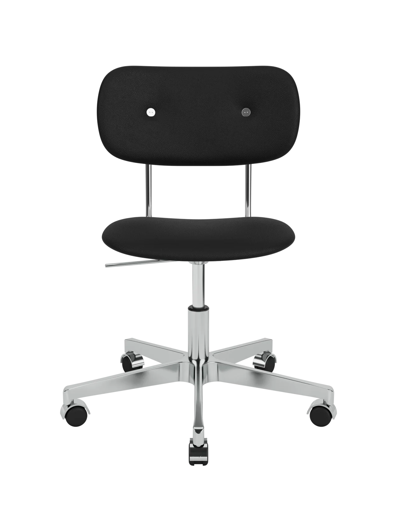 Fully Upholstered Task Chair Polished Aluminium Base, Height-Adjustable