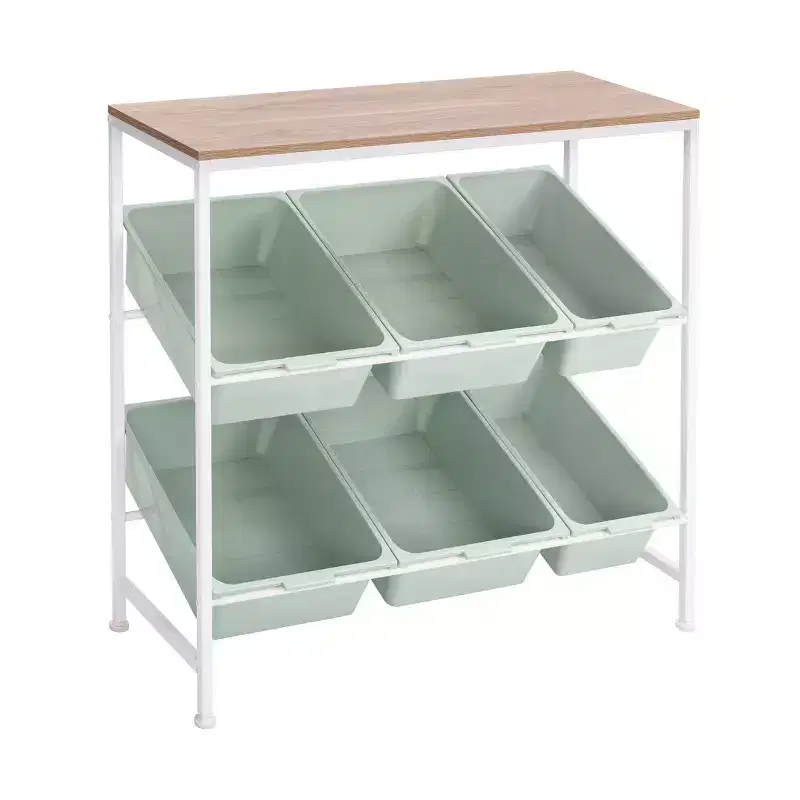 6-Bin Organizer Cart, 32.5 W x 14.2 D x 30.5 H