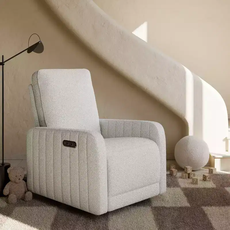 Deluxe Nursery Power Recliner Swivel Glider with Dual USB Charging