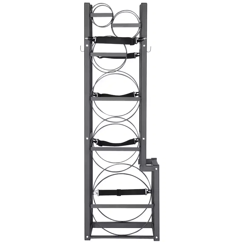 VEVOR Refrigerant Tank Rack, with 1 x 50lb, 2 x 30lb and Other 3 Small Bottle Tanks, Cylinder Tank Rack 15.55x12.99x49.8 in