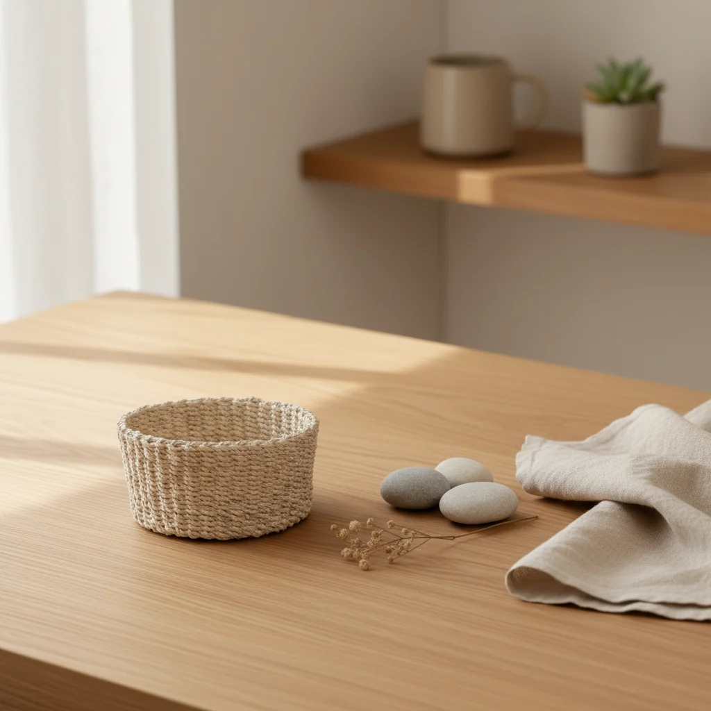 Natural Mini Trinket Basket - Small Round Tray