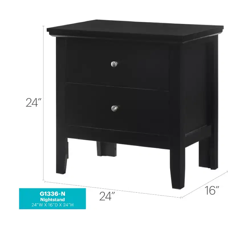 HomeStock Rectangle Cherry Wood Nighstand For Living Room and Bedroom