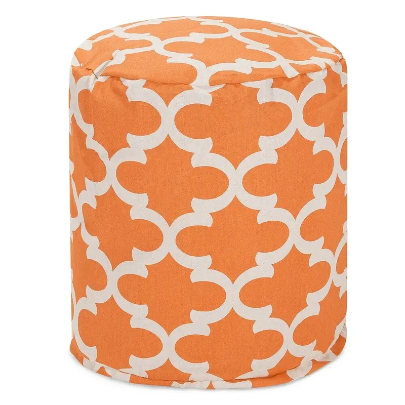 Majestic Home Goods Trellis Indoor / Outdoor Ottoman Pouf 16 L x 16 W x 17 H