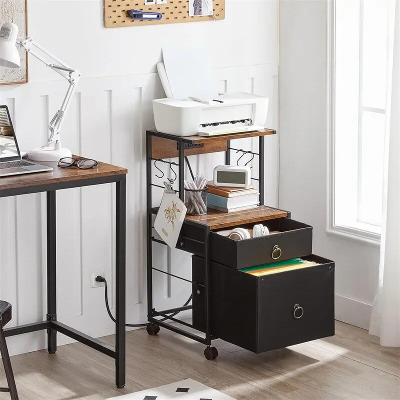 2-Drawer File Cabinet with Power Outlet
