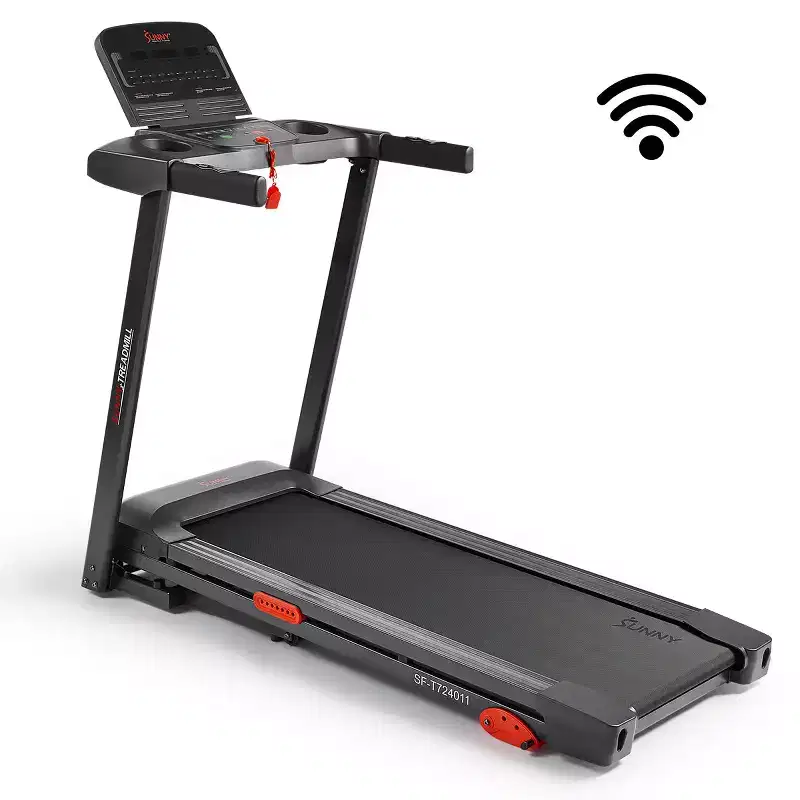 Sunny Health & Fitness Active 300 Smart Treadmill with Wi-Fi, 3Level Manual Incline, Shock Absorption & SunnyFit App Connectivity