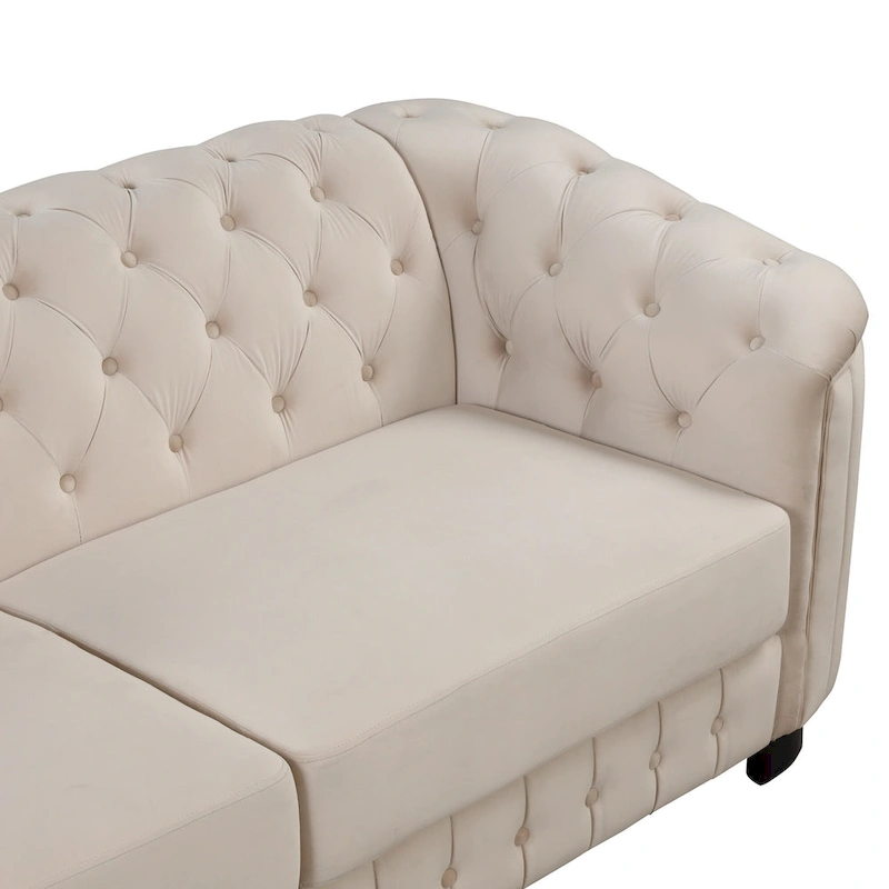 64.3 Velvet Upholstered Loveseat Sofa,Modern Loveseat Sofa with Thick Removable Seat Cushion,2-Person Loveseat Sofa Couch