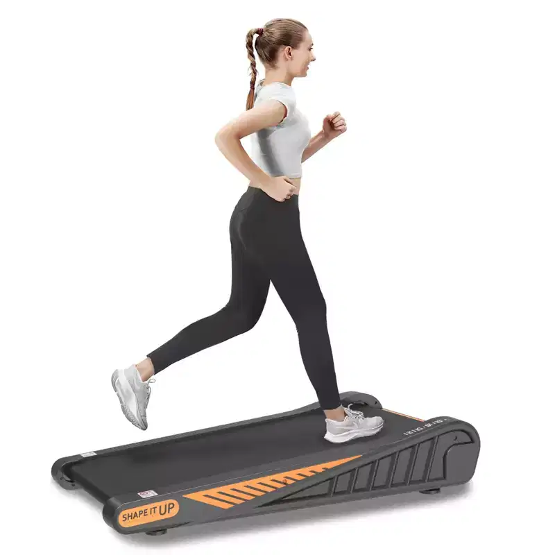 NAYSAYE Under Desk Walking Pad with 8% Incline, Compact Home Exercise Treadmill for Small Spaces, Black, 37.8*22*6.7