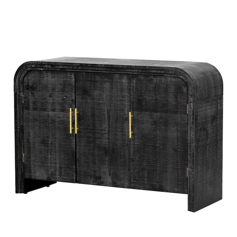 Unique Retro Silhouette Sectional Three-Piece Set Containing Sideboard, Console Table and Coffee Table, Suitable
