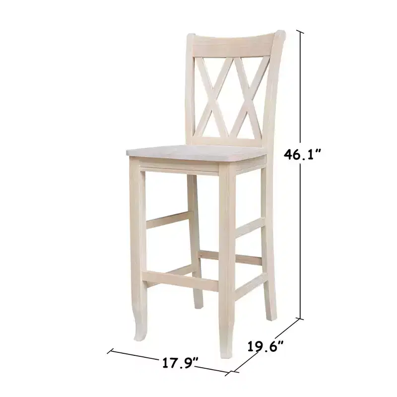 Double X Back Counter Height Barstool