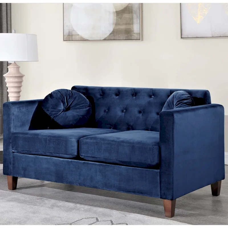 Carson Carrington Salsater Velvet Classic Loveseat