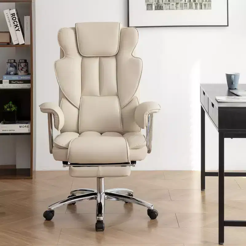High Back Executive Office Chair, Ergonomic Office Chair with Extra Wide Seat, Lumbar Support and Padded Armrests, Swivel Rolling Home Desk Chair