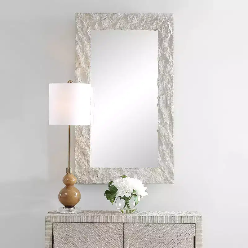 Uttermost Quarry Aged Ivory 28 x 48 Rectangular Wall Mirror