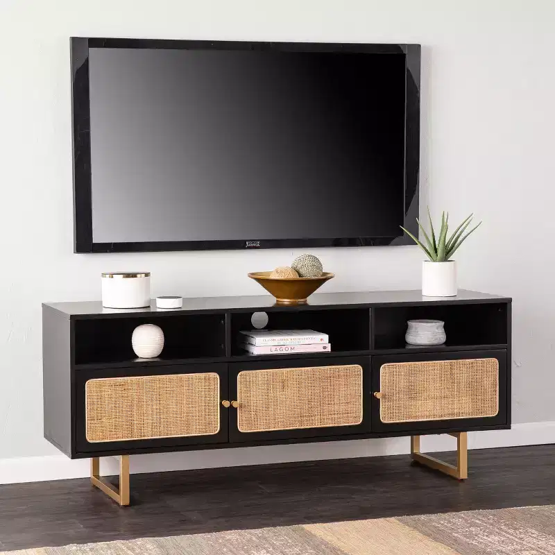 Mursley Media Cabinet with Storage - Black - SEI
