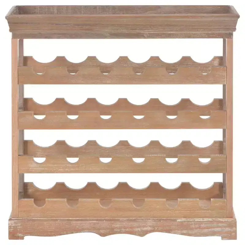 vidaXL Wine Rack Wine Bottle Holder with Top Tray Floor Wine Cabinet Organizer, Engineered Wood