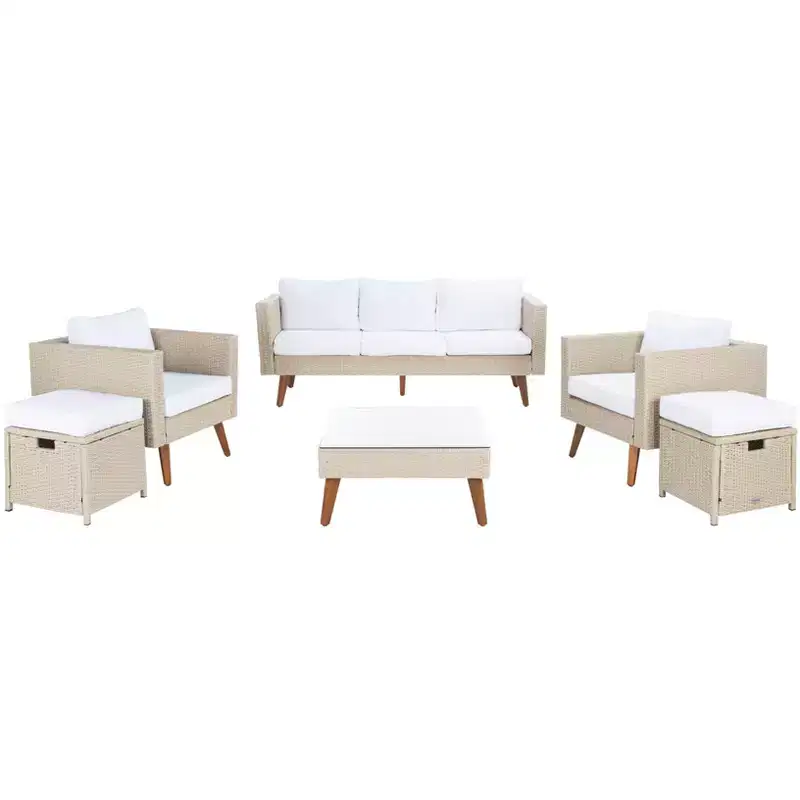Presla 6 Piece Living Set - Indoor/Outdoor - PAT7715 - Safavieh