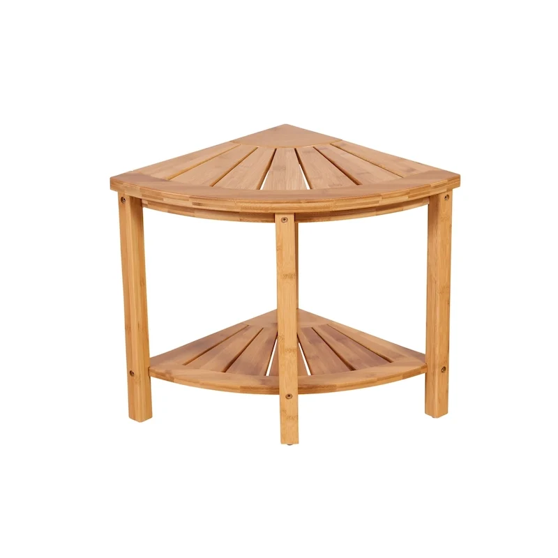Solid Bamboo Spa Style Corner Bench