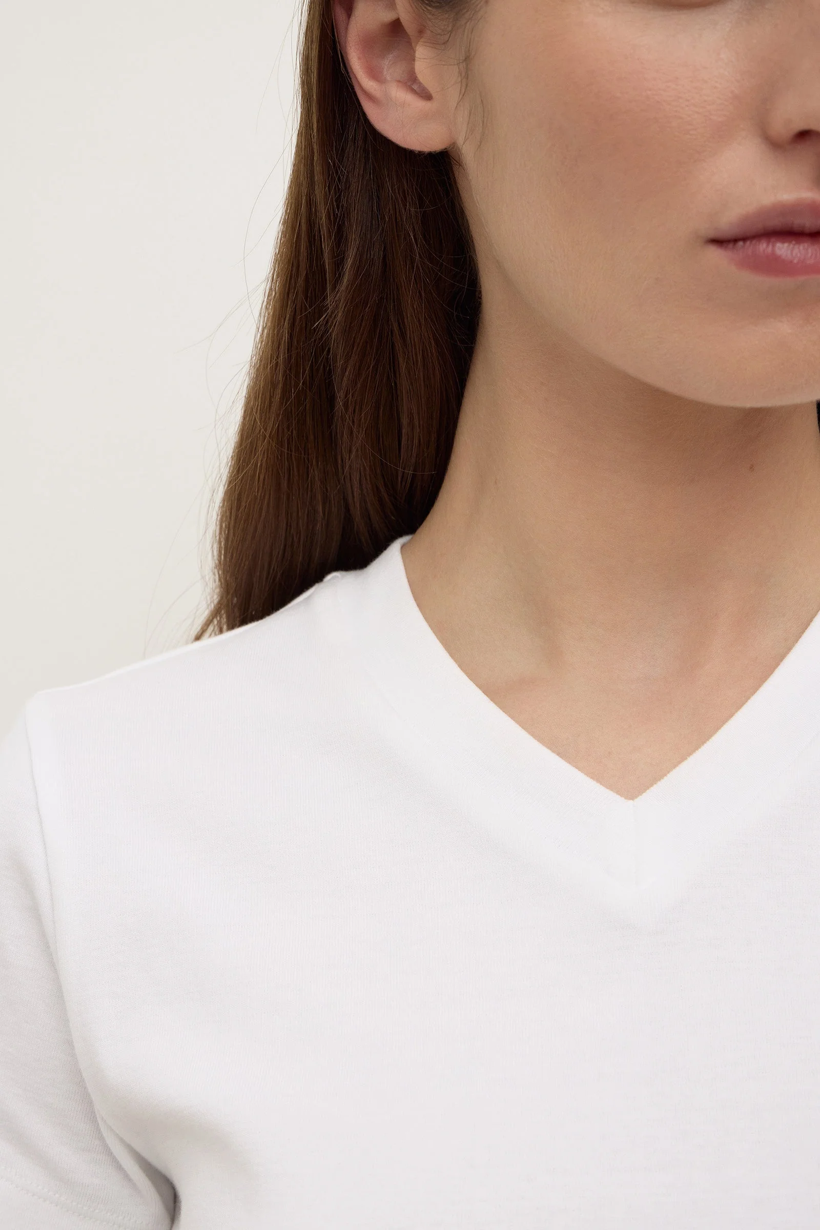 V Neck Cotton Tee