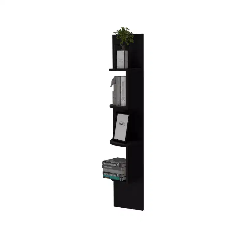 Homy Casa Modern 4-Tier Wall Mounted Corner Shelf, Space-Saving Display Storage
