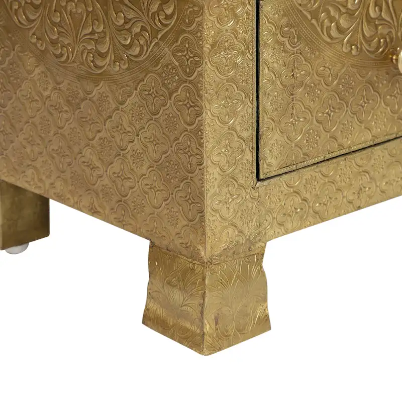 Upson Handcrafted Boho 3 Drawer Nightstand by Christopher Knight Home