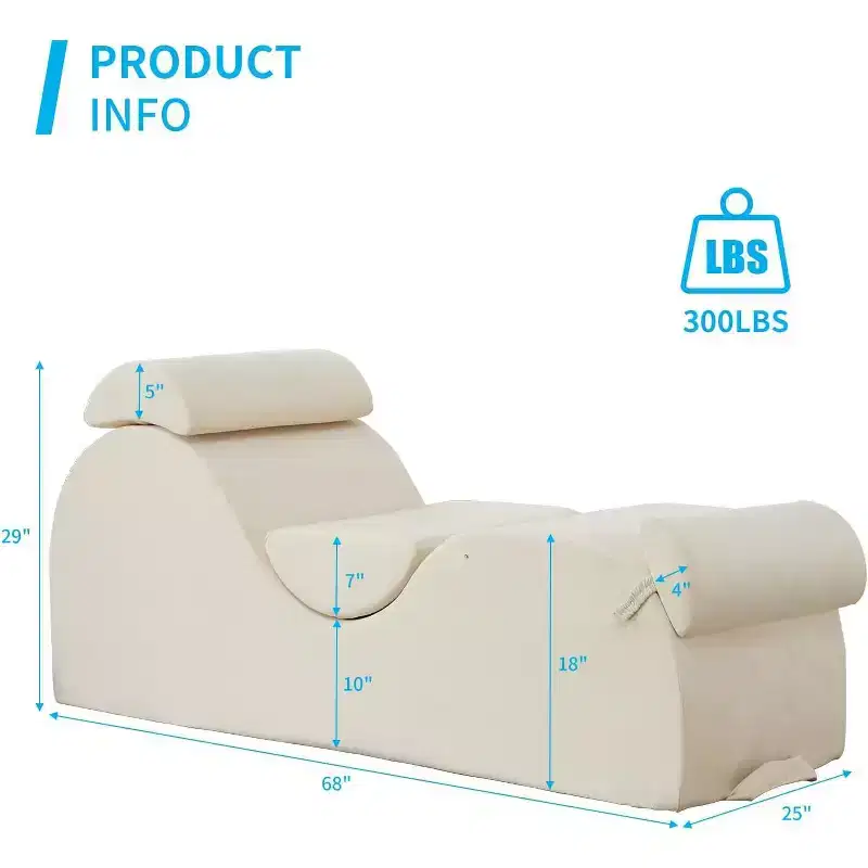 Mjkone Yoga Chair, Modern Chaise Lounge Chair for Yoga