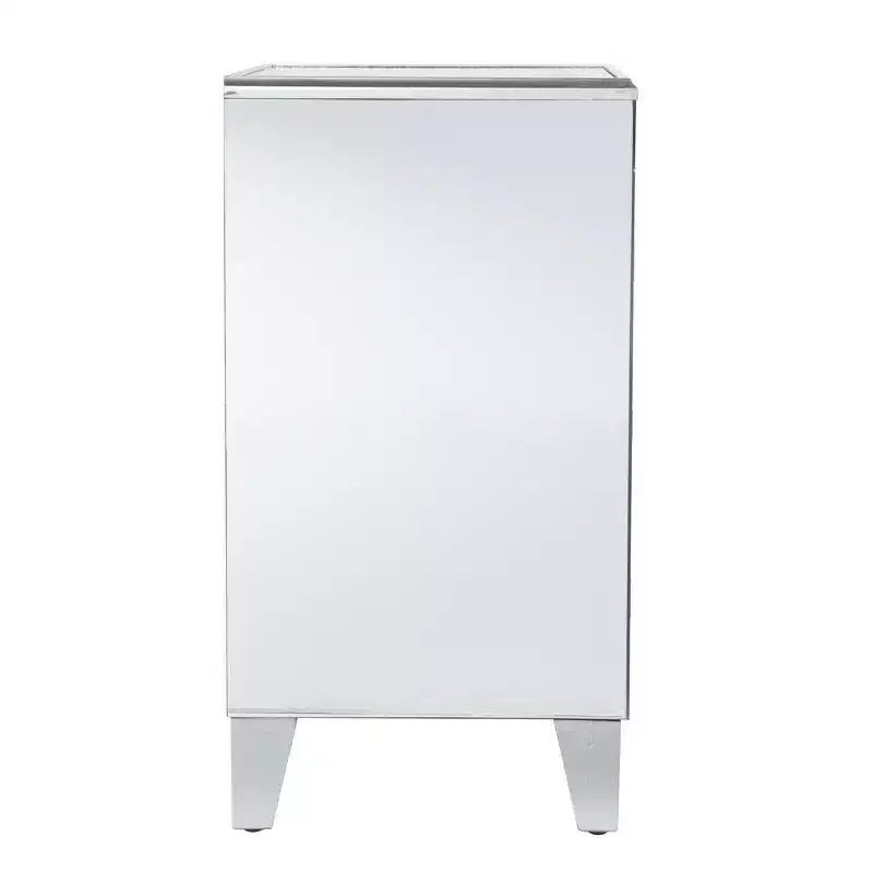 HomeRoots 26 Silver End Table With Three Drawers