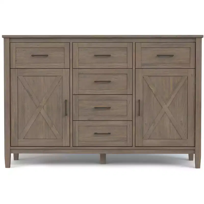 Cantina SOLID WOOD 54 inch Wide Rectangle Transitional Sideboard in Smoky Brown