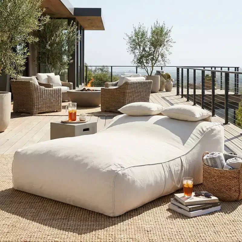 Christopher Knight Home Zhi Modern Outdoor Patio Bean Bag Daybed