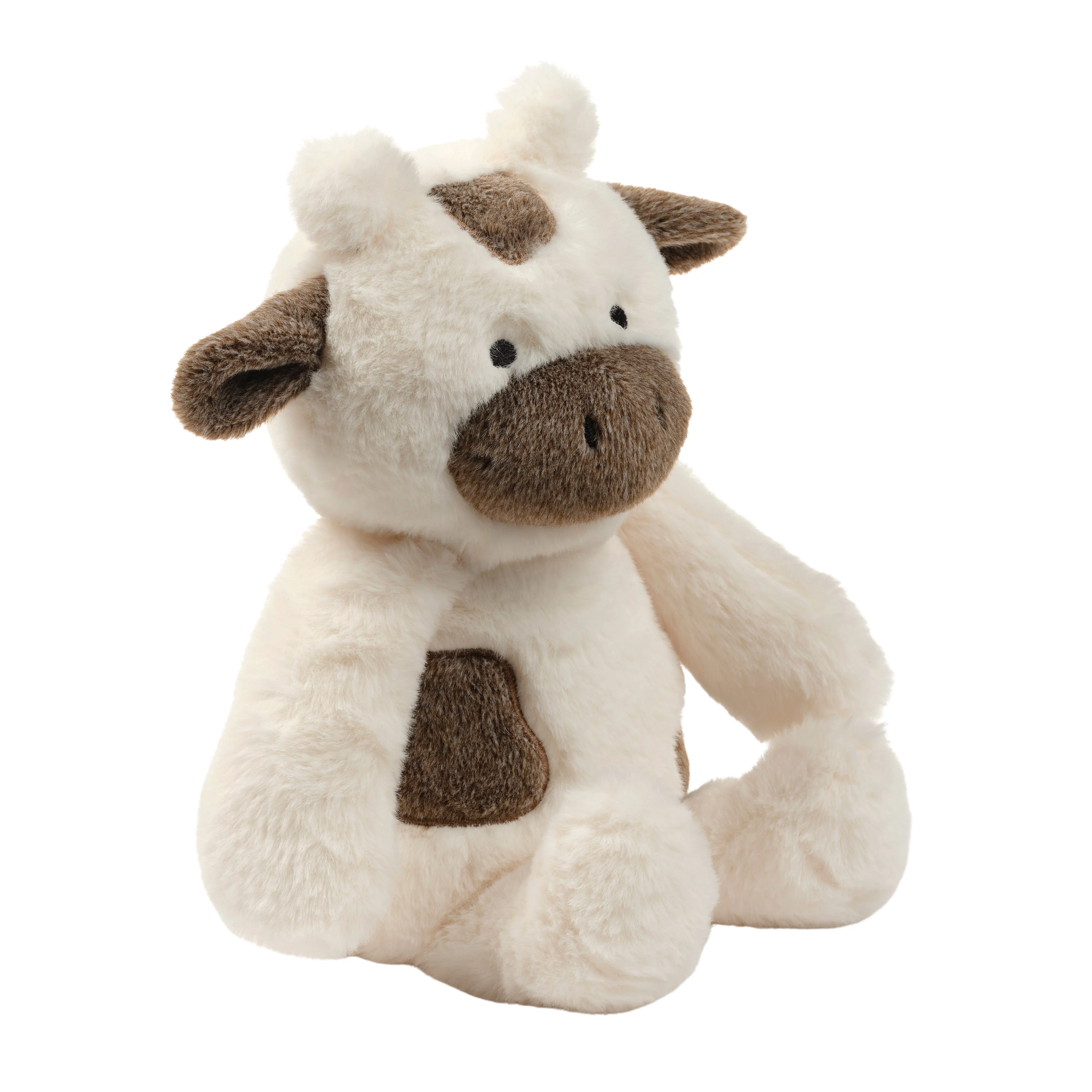 White Faux Fur Cow Plush