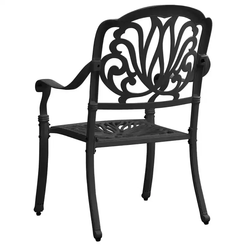 vidaXL Garden Chair Set of 2 Bronze Cast Aluminum Standard Tough