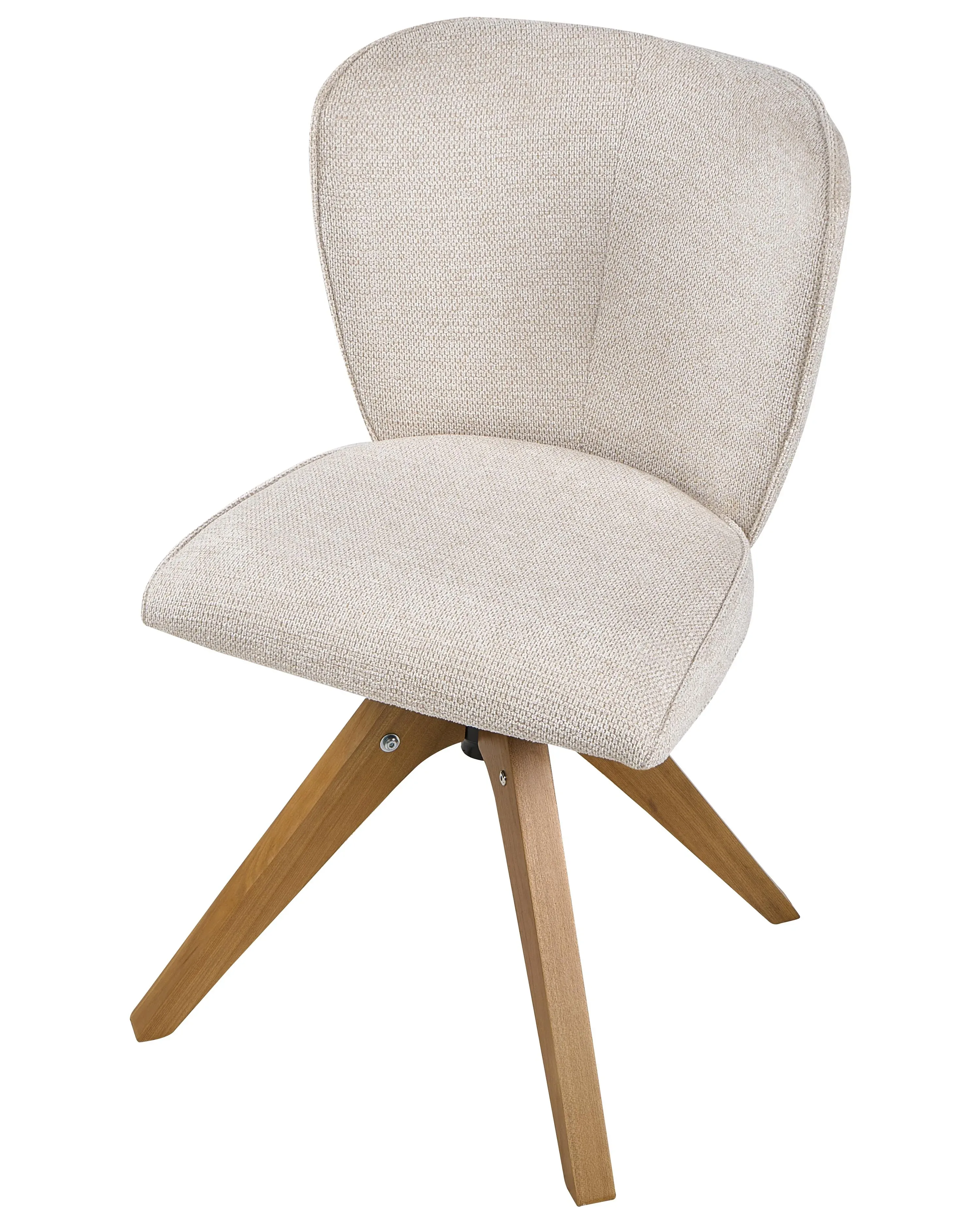 Set di 2 sedie da pranzo Tessuto Beige chiaro