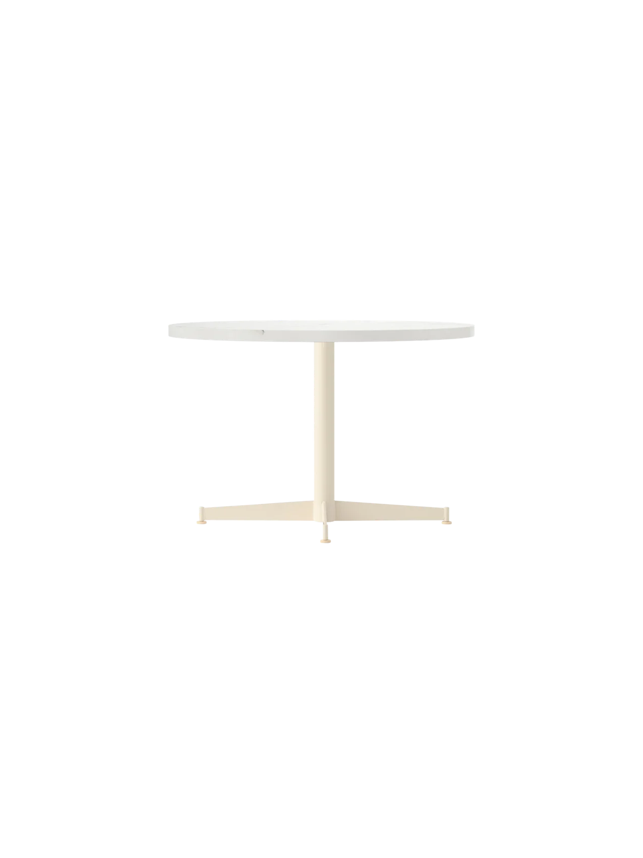 Modern Marble & Ceramic Lounge Table with Slender Stem Base for Indoor & Outdoor Living Room