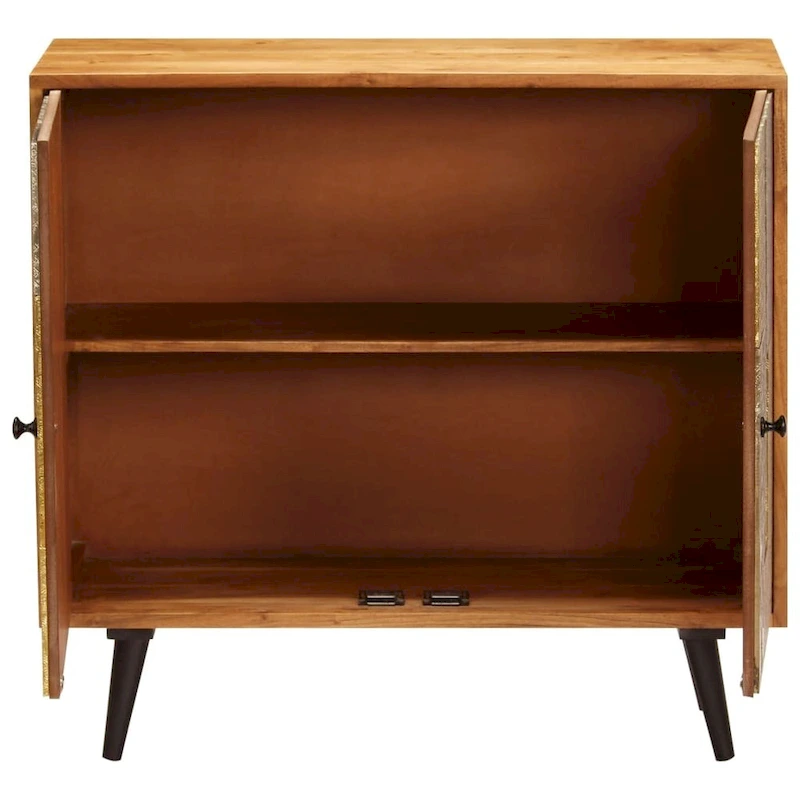 vidaXL Sideboard 31.4x11.8x29.5 Solid Acacia Wood - 31.5x11.8x29.5
