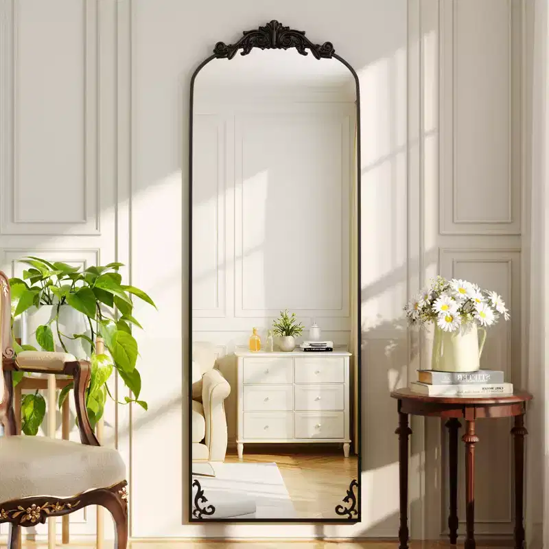 BEAUTYPEAK Arched Vintage Baroque Full-Length Mirrors
