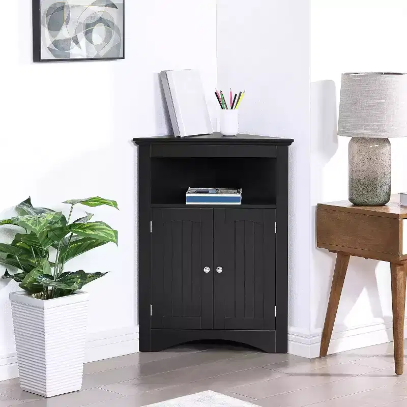Bathroom Storage Cabinet Corner,Floor Cabinet with Adjustable Shelves,Freestanding Narrow Bathroom Toilet Paper Organizers for Small Spaces