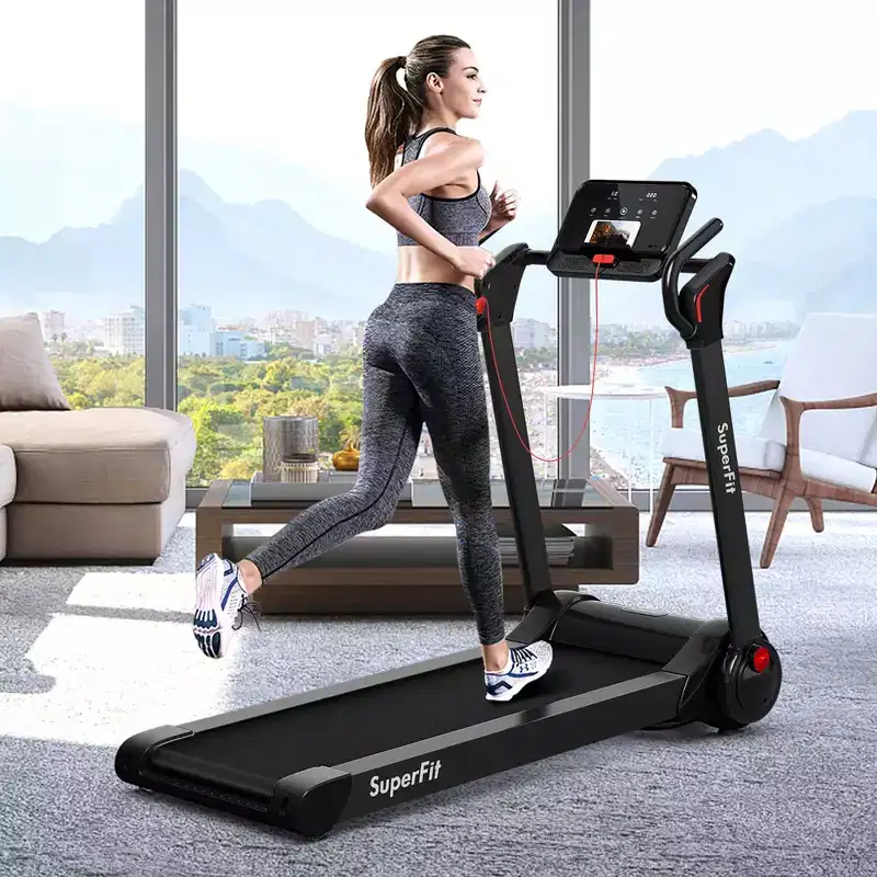 Costway Folding 2.25HP Electric Treadmill Running Machine APP Control Bluetooth