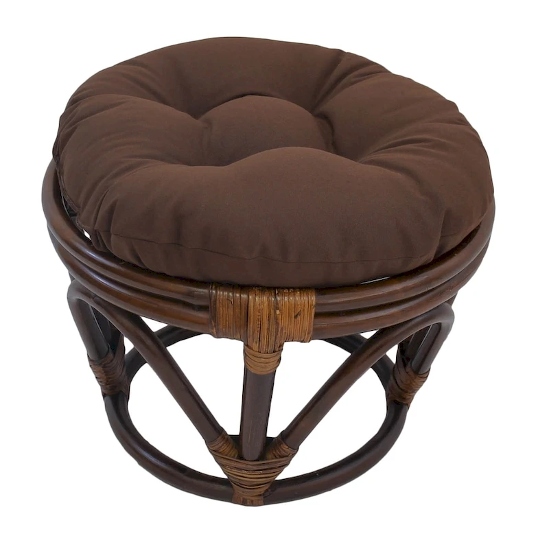 Bali 18-inch Footstool with Twill Cushion