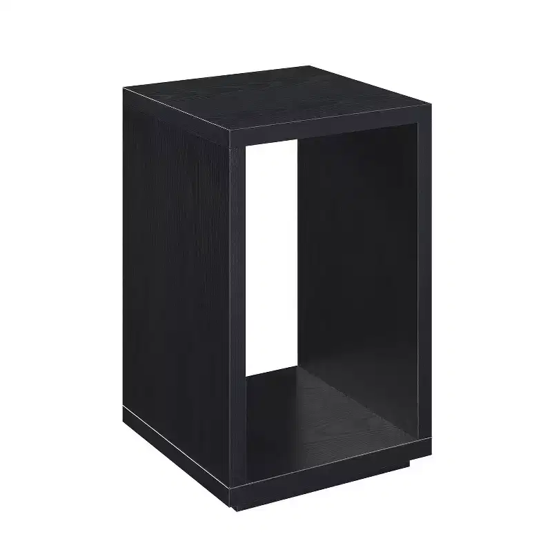 Minimalist End Table with Spacious Top and Lower Shelf, Sleek Design and Durable Woodgrain Finish for Home Decor
