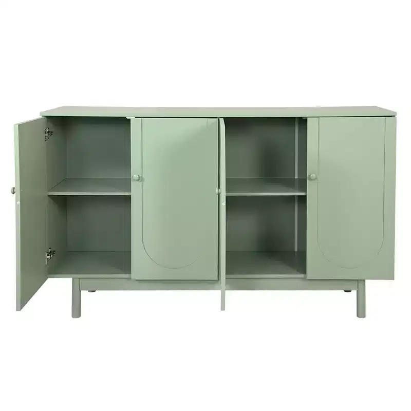 Sideboard Buffet Cabinet, Modern Kitchen Storage Cabinet with 4 Doors and Adjustable Shelves