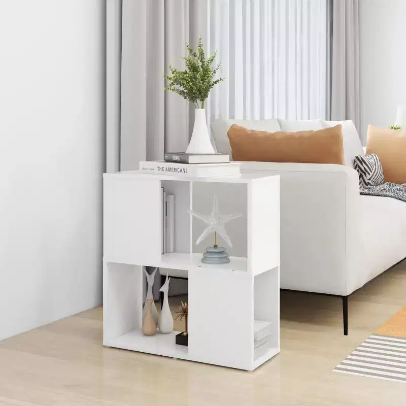 Book Cabinet White Engineered wood Medium Book Cabinet