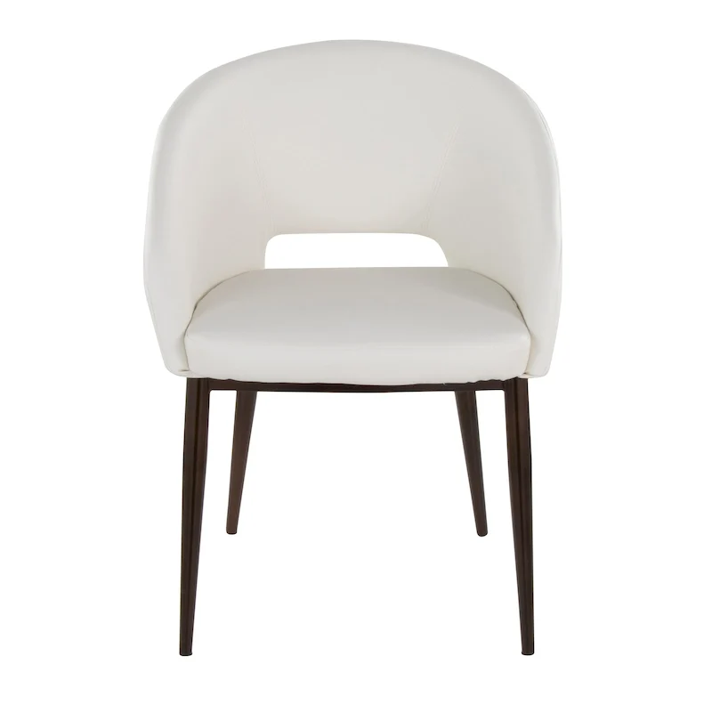Upholstered Dining Chair with Copper Metal Legs