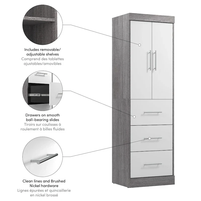 Nebula 25W Wardrobe by Bestar
