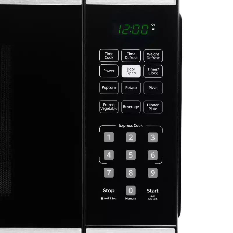 Danby 0.9 cu. ft. Countertop Microwave in Black and Stainless Steel DBMW0925BBS