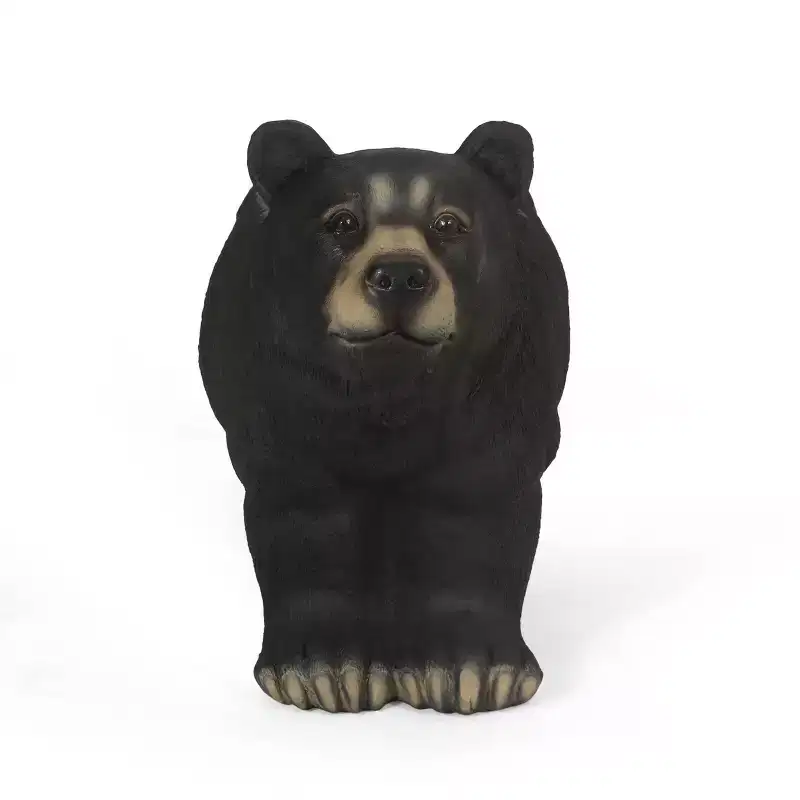 Collinston Outdoor Bear Garden Bench Matte Black - Christopher Knight Home