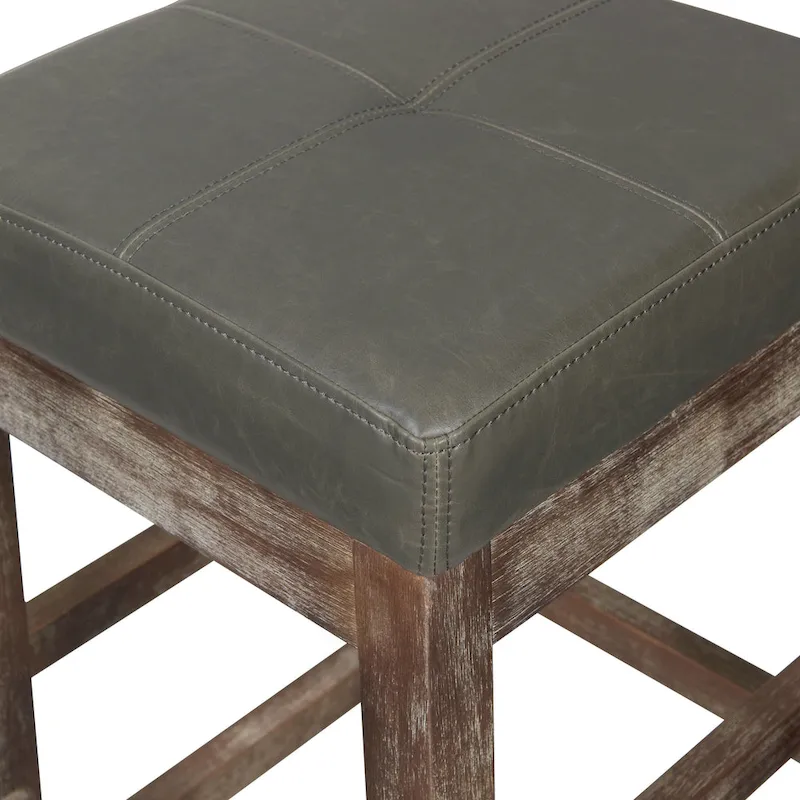Bonded Leather Backless Counter Stool - 27